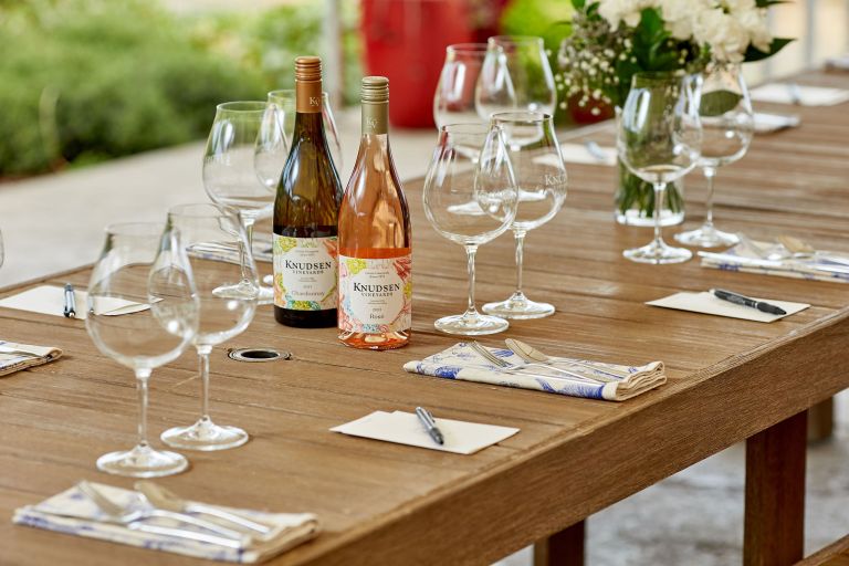 Knudsen Vineyards table setting 768x512